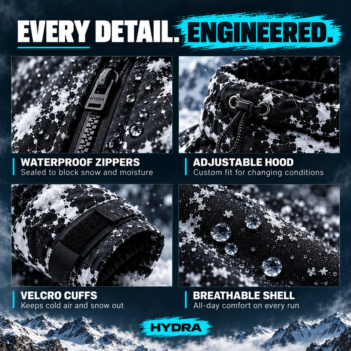 HYDRA — Veste de ski à couleur réactive à l’eau